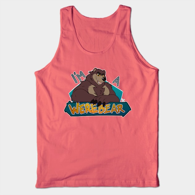 I'm a werebear, red Tank Top by licographics